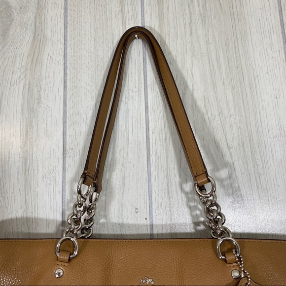 Coach Sophia Pebbled Leather Tote Bag Handbag Purse 36600 - Picture 4 of 14